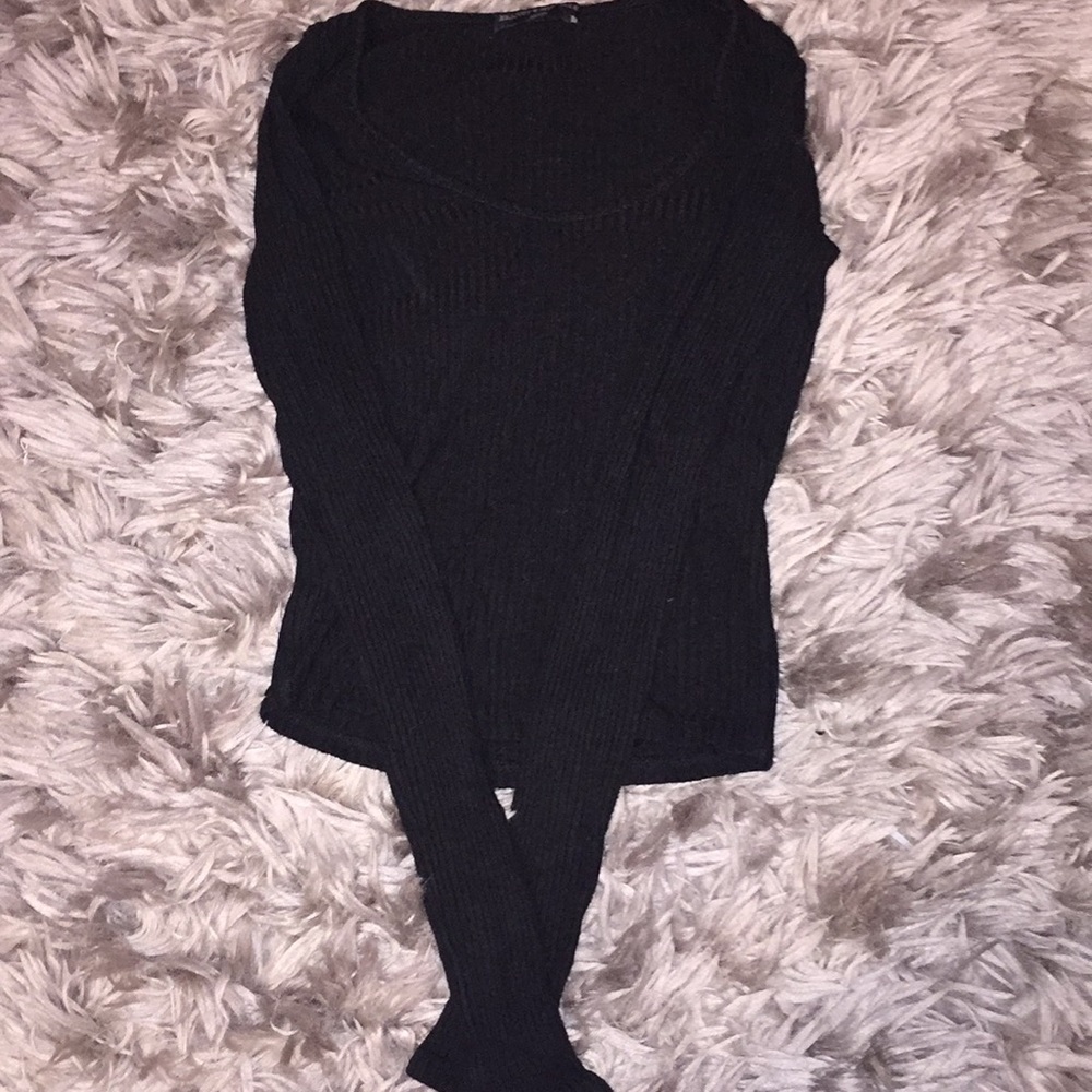 Black ribbed Brandy Melville top